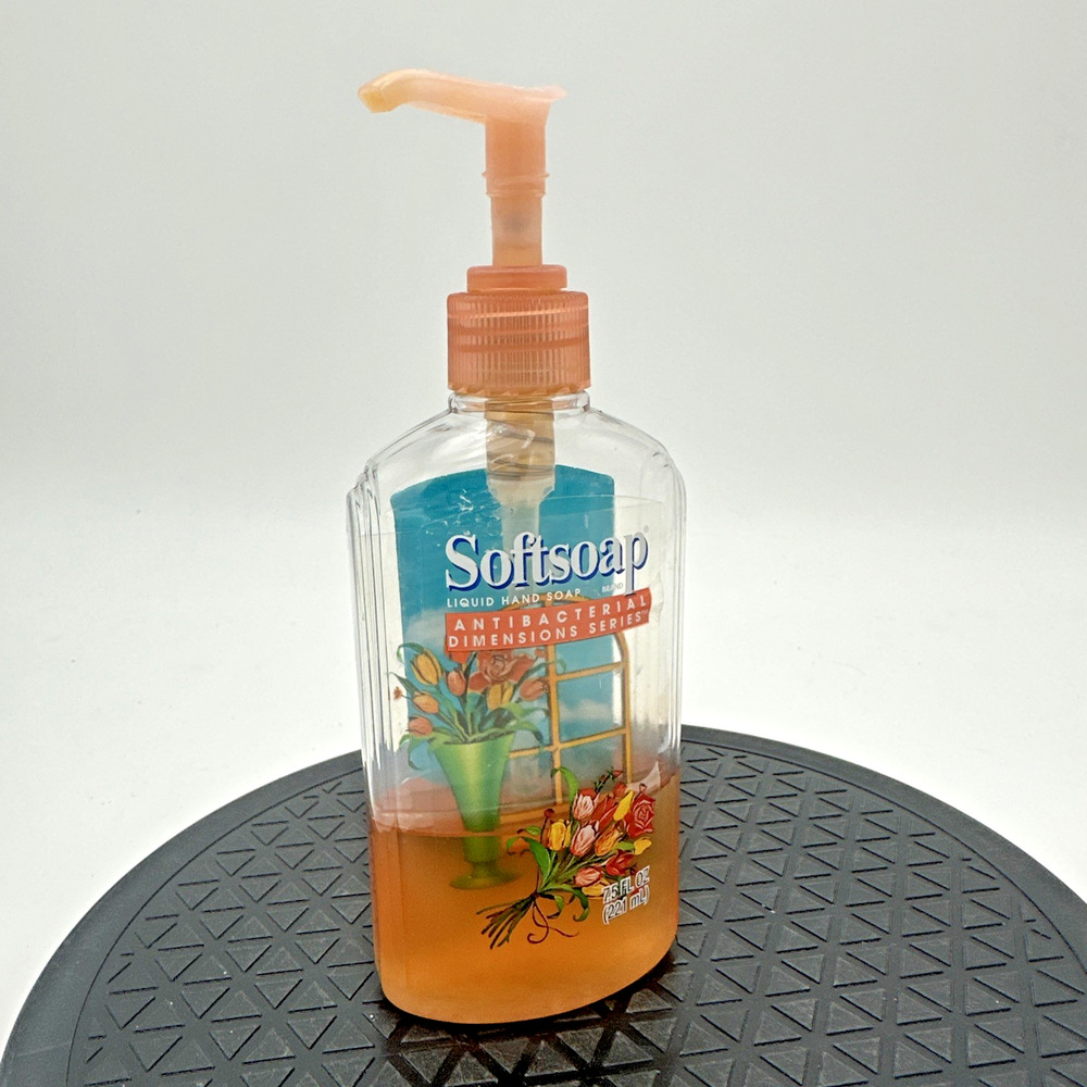 Vintage Softsoap Dimensions Series Bottle Bouquet And Window Panel Design